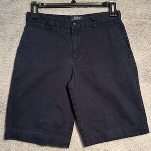 POLO Ralph Lauren Navy‎ Bermuda Shorts Boy's 18 Uniform Flat Front School Chinos
